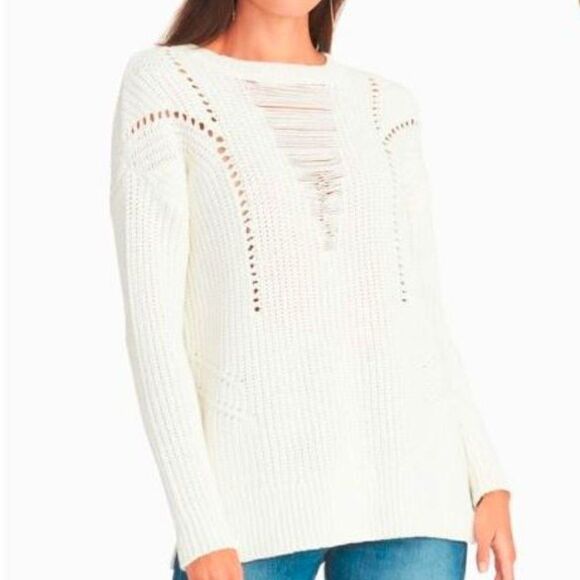 Rachel Rachel Roy Cable Knit Cut-Out Sweater - Picture 1 of 8